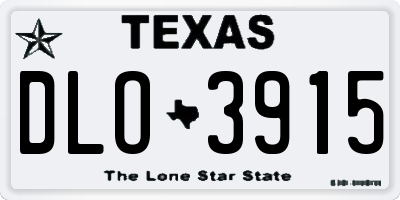 TX license plate DLO3915