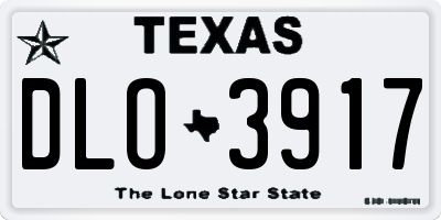 TX license plate DLO3917
