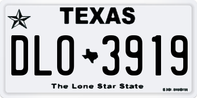 TX license plate DLO3919