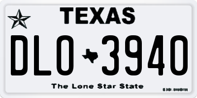 TX license plate DLO3940