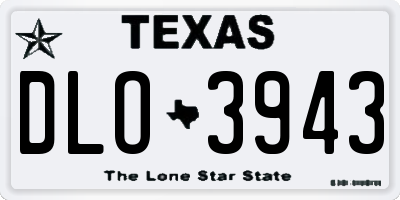 TX license plate DLO3943