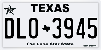 TX license plate DLO3945