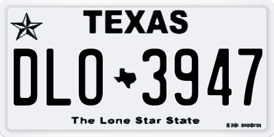 TX license plate DLO3947