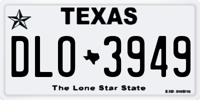TX license plate DLO3949