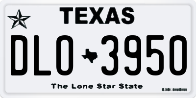 TX license plate DLO3950