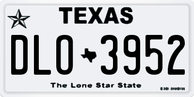 TX license plate DLO3952