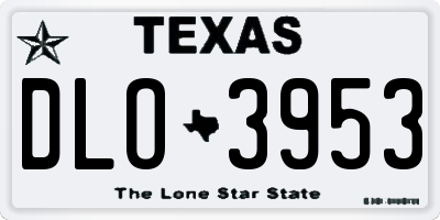 TX license plate DLO3953
