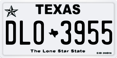 TX license plate DLO3955