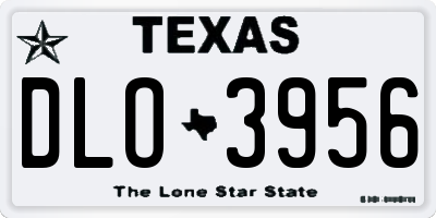 TX license plate DLO3956
