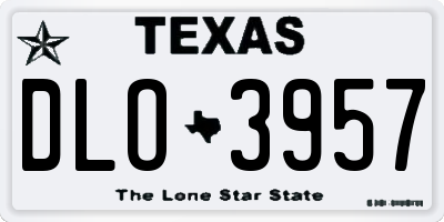 TX license plate DLO3957