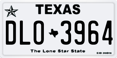 TX license plate DLO3964