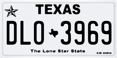 TX license plate DLO3969