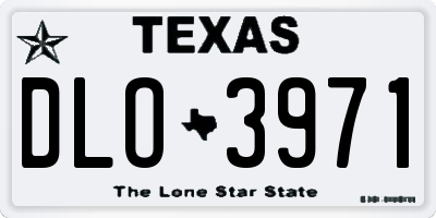 TX license plate DLO3971