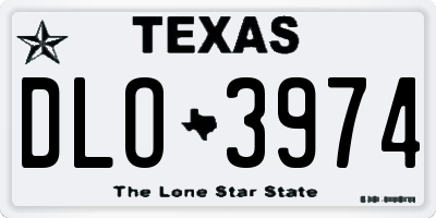 TX license plate DLO3974