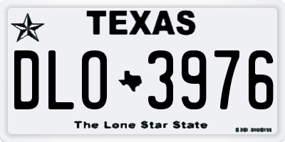 TX license plate DLO3976