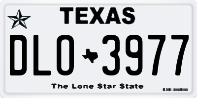 TX license plate DLO3977