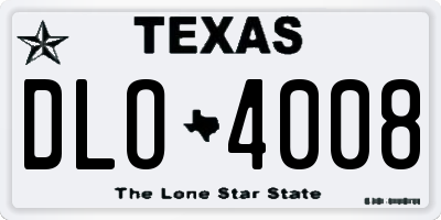TX license plate DLO4008