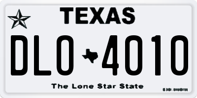 TX license plate DLO4010