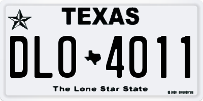TX license plate DLO4011