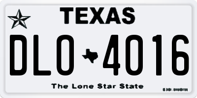 TX license plate DLO4016