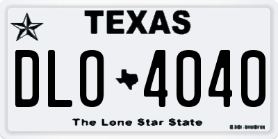 TX license plate DLO4040