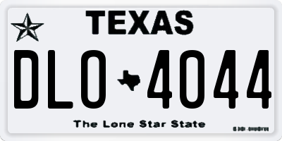 TX license plate DLO4044