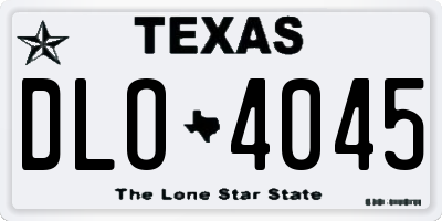 TX license plate DLO4045