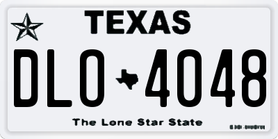 TX license plate DLO4048