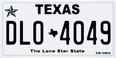 TX license plate DLO4049
