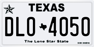 TX license plate DLO4050