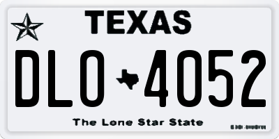 TX license plate DLO4052