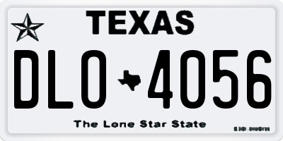 TX license plate DLO4056