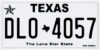 TX license plate DLO4057