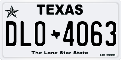 TX license plate DLO4063