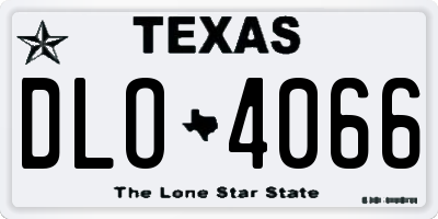 TX license plate DLO4066