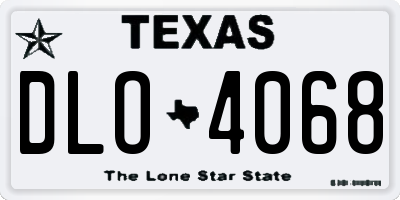 TX license plate DLO4068