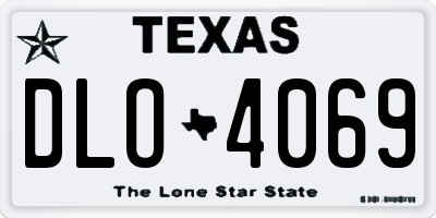 TX license plate DLO4069