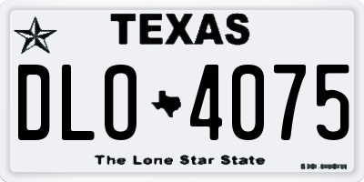 TX license plate DLO4075