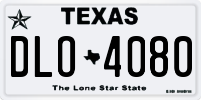 TX license plate DLO4080