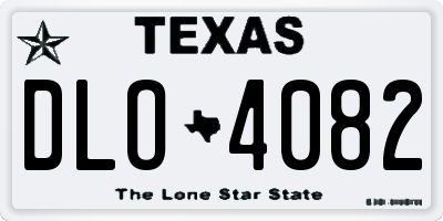 TX license plate DLO4082