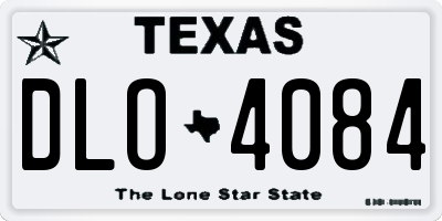 TX license plate DLO4084