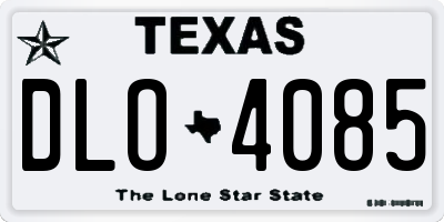 TX license plate DLO4085