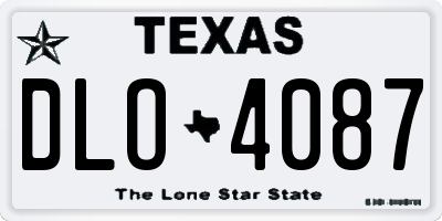 TX license plate DLO4087