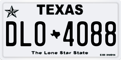 TX license plate DLO4088