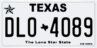 TX license plate DLO4089