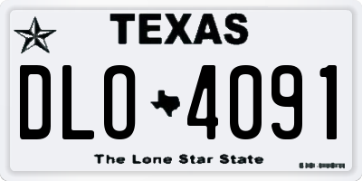 TX license plate DLO4091