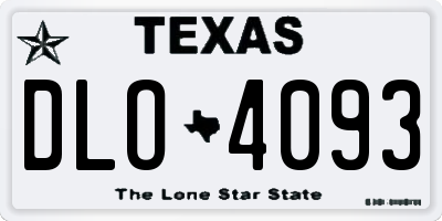 TX license plate DLO4093