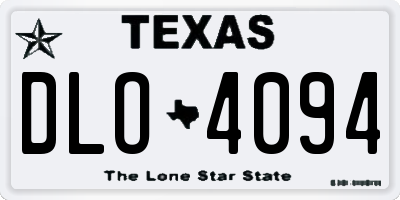 TX license plate DLO4094