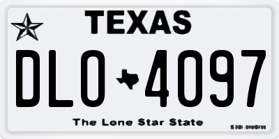 TX license plate DLO4097