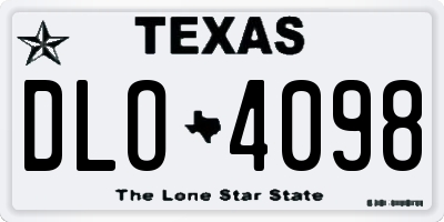 TX license plate DLO4098